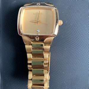 Nixon gold small player watch